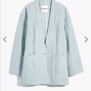 Blue & white Gingham Check NWT XL